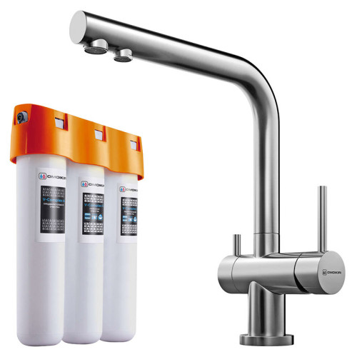 Комплект OMOIKIRI Nagano-BN нерж. сталь + Pure drop Lite 4011.8028