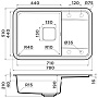 Размеры мойки Omoikiri Tasogare 78-BL черный 4993750