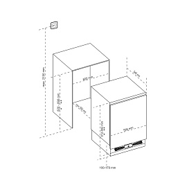 Схема встраивания и размеры Korting KSI 8181
