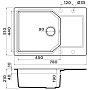 Размеры мойки Omoikiri Yonaka 78-LB-BE ваниль 4993335