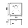 Размеры мойки Omoikiri Taki 44-U-IF-IN 4973044