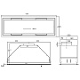Размеры вытяжки Korting KHI 6997 GW