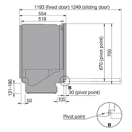 Схема встраивания и размеры Asko DSD746U