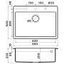 Размеры мойки Omoikiri Tedori 68-WH белый 4993967