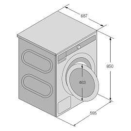 Размеры стиральной машины Asko W7124XXLW 745903