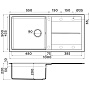 Размеры мойки Omoikiri Sumi 100-SA бежевый 4993656