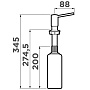 Размеры дозатора Omoikiri OM-02-SA 4995020