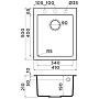 Размеры мойки Omoikiri Bosen 41-BL черный 4993141