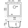 Размеры мойки Omoikiri Bosen 47-BE ваниль 4993587