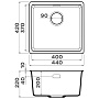 Размеры мойки Omoikiri Kata 44-U-BL черный 4993403