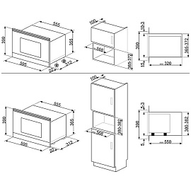 Схема встраивания Smeg MP322X1