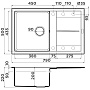 Размеры мойки Omoikiri Sumi 79-BE ваниль 4993663