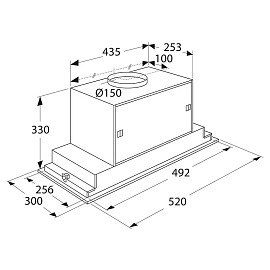 Размеры вытяжки Asko CC4527S