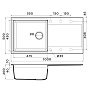 Размеры мойки Omoikiri Sakaime 100-PL платина 4993891