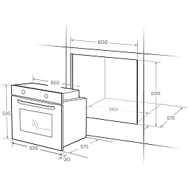 Схема встраивания Midea MO68100GW