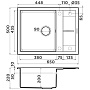 Размеры мойки Omoikiri Sumi 65-BL черный 4993670