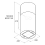 Размеры вытяжки Jet Air Pipe Island BL 43