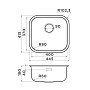 Размеры мойки Omoikiri Omi 44-U-I-GM 4993191