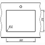 Схема выреза под мойку Florentina ВЕГА 500