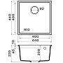 Размеры мойки Omoikiri Bosen 44-U-CH шампань 4997009