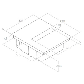Размеры варочной панели Elica NikolaTesla FIT BL 72