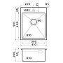 Размеры мойки Omoikiri Akisame 41-IN 4973056