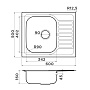 Размеры мойки Omoikiri Kashiogawa 60-IN 4993274