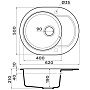 Размеры мойки Omoikiri Manmaru 62-CA карамель 4993352