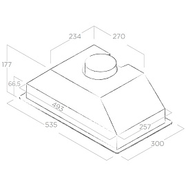 Размеры вытяжки Elica ERA C BL 52