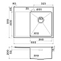 Размеры мойки Omoikiri Akisame 65-IN-R 4973059