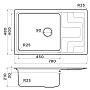 Размеры мойки Omoikiri Mizu 78-LB-IN 4973729