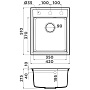 Размеры мойки Omoikiri Daisen 42-DC темный шоколад 4993605