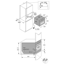 Схема встраивания и размеры Asko OCM8478GG