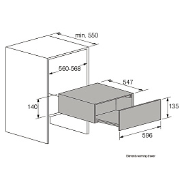 Схема встраивания и размеры Asko ODW8128G