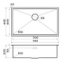 Размеры мойки Omoikiri Taki 74-U-IF-GM