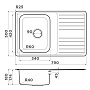 Размеры мойки Omoikiri Sagami 79-IN 4993735