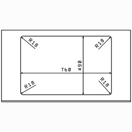 Схема выреза под мойку