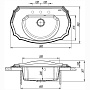 Размеры мойки Florentina Эмилия шампань