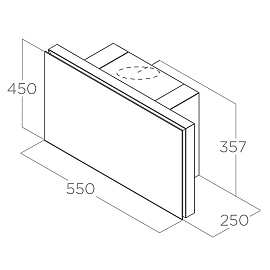 Размеры вытяжки Elica Plat BL 55