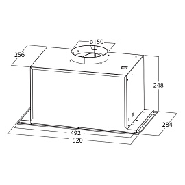 Размеры вытяжки Midea MH60I550GB