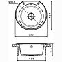 Размеры мойки FLORENTINA ЭЛЬБА грей