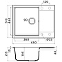 Размеры мойки Omoikiri Daisen 65-SA бежевый 4993685