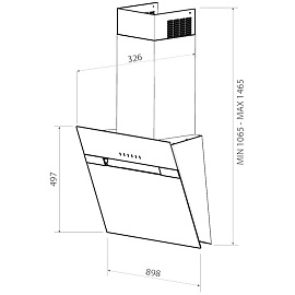 Размеры вытяжки Jet Air Bonny BL 90