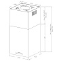 Размеры вытяжки Korting KHA 45970 W Cube