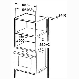 Схема встраивания MIDEA AG820BJU-BL