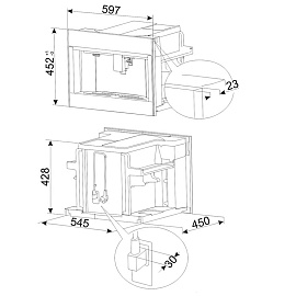 Размеры кофемашины Smeg CMS4604NRRU