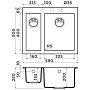 Размеры мойки Omoikiri Bosen 59-2-PL платина 4993224