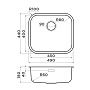 Размеры мойки Omoikiri Omi 49-U-I-GM 4993073