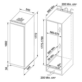 Схема встраивания Franke FSDF 330 NR ENF V