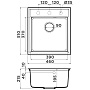 Размеры мойки Omoikiri Daisen 46-BE ваниль 4993608